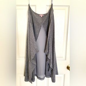 OPEN SHAWL CARDIGAN SWEATER.